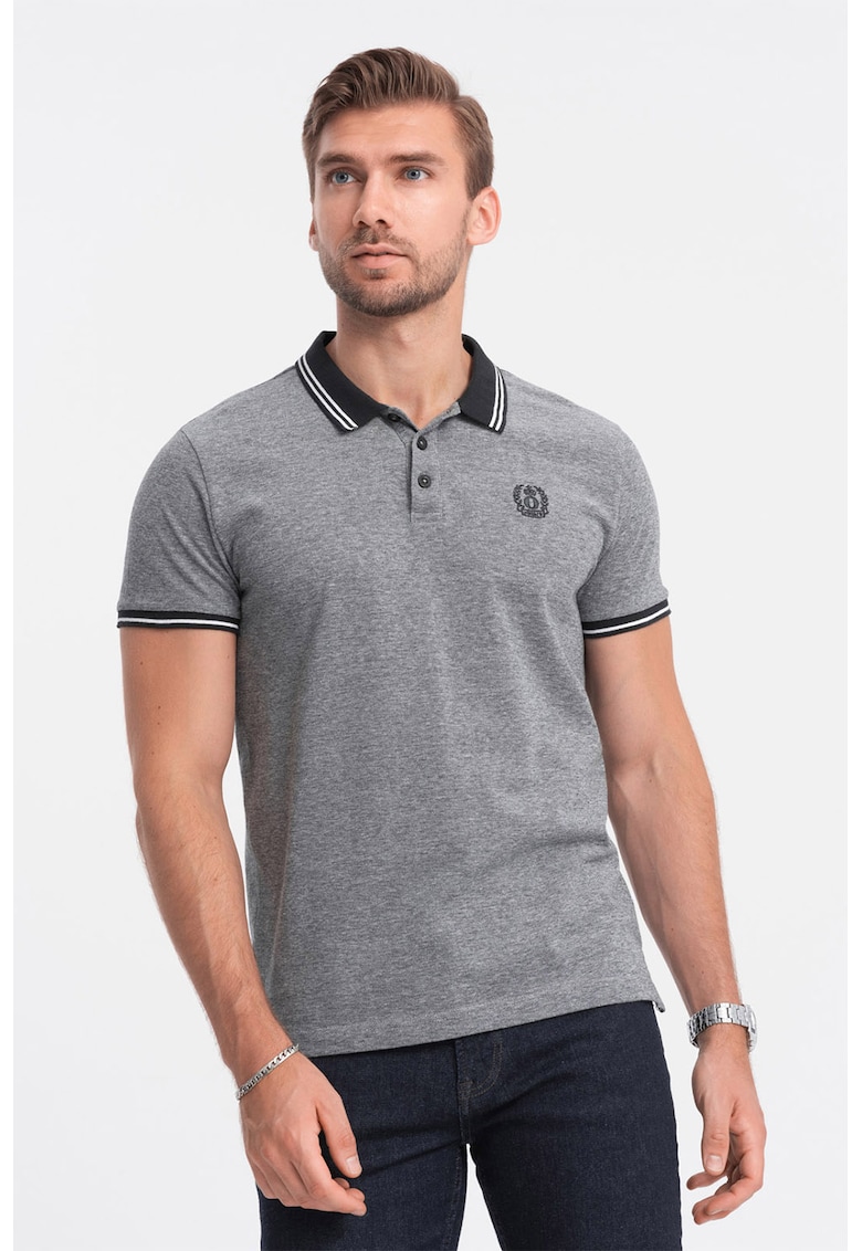 Tricou polo cu garnituri contrastante