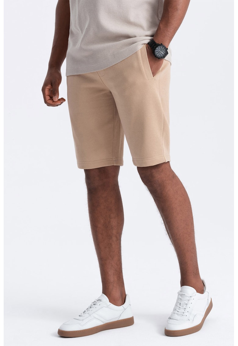 Pantaloni scurti de bumbac cu talie ajustabila Pantaloni scurti de bumbac cu talie ajustabila