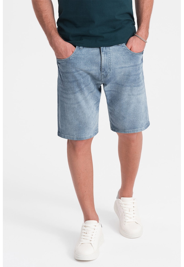 Blugi scurti relaxed fit - Albastru deschis