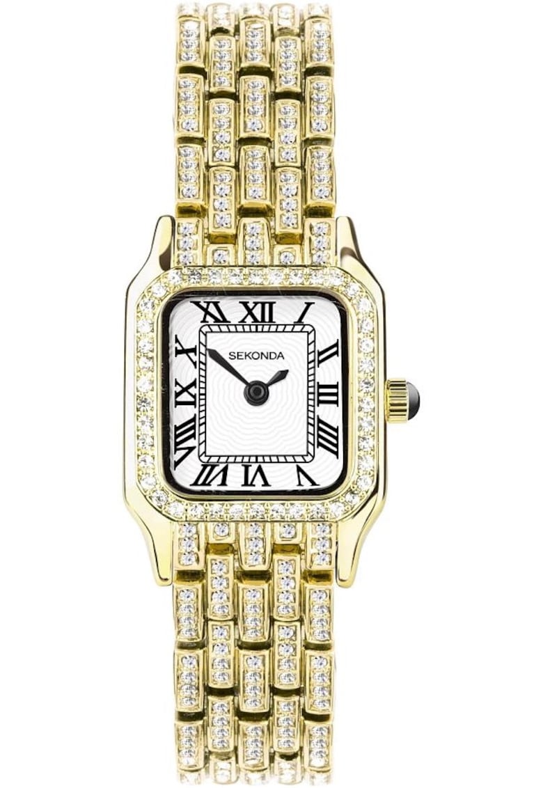 Ceas Monica 40661 - Elegant - Cristale - Aur - 3 ATM