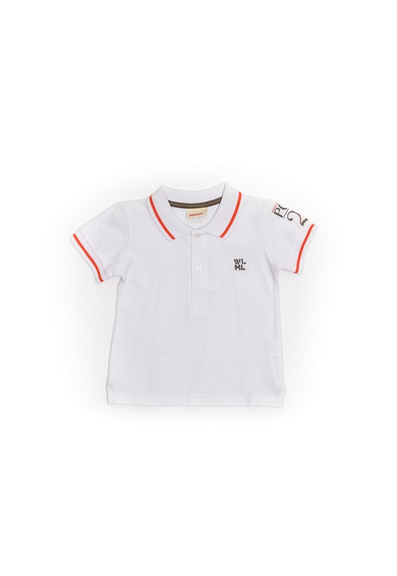 Tricou tip polo copii - 52130-1 - Alb -