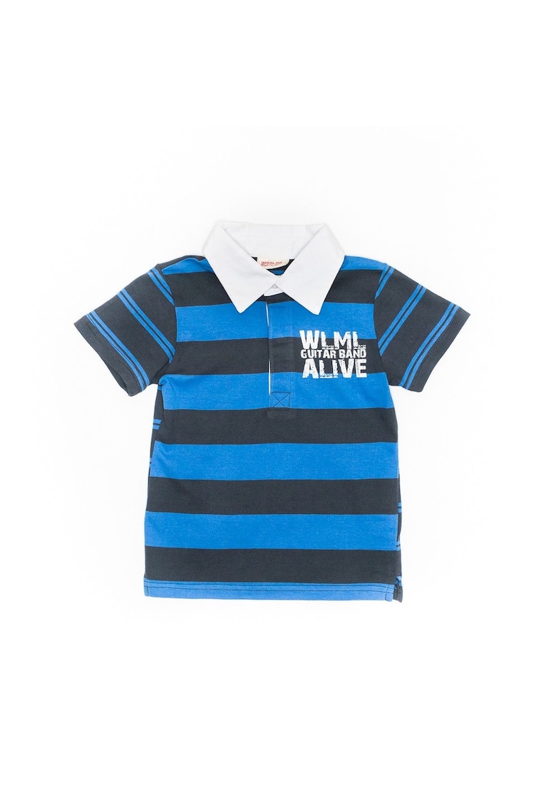 Tricou tip camasa baieti - albastru - 35330 Tricou tip camasa baieti - albastru - 35330