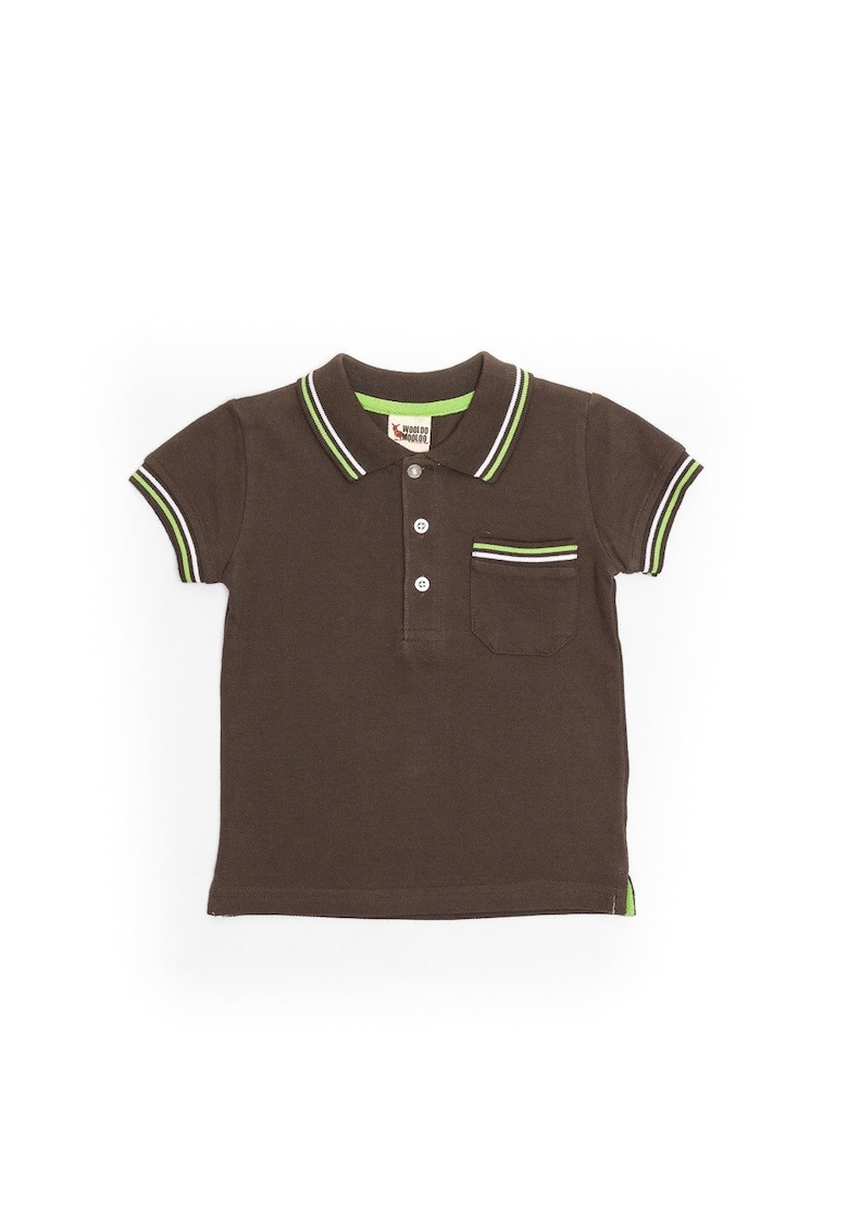 Tricou cu buzunar baieti - 20340-3 - Maro -