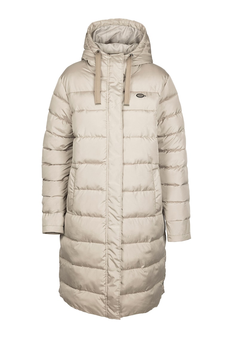 Geaca lunga cu aspect matlasat