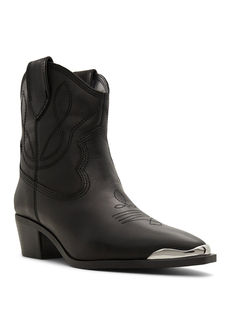 Ghete cowboy de piele Valley - Negru