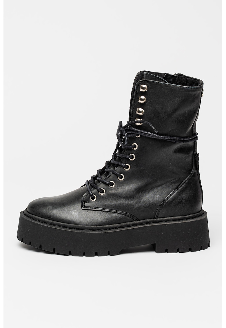 Ghete din piele Skywen - Negru
