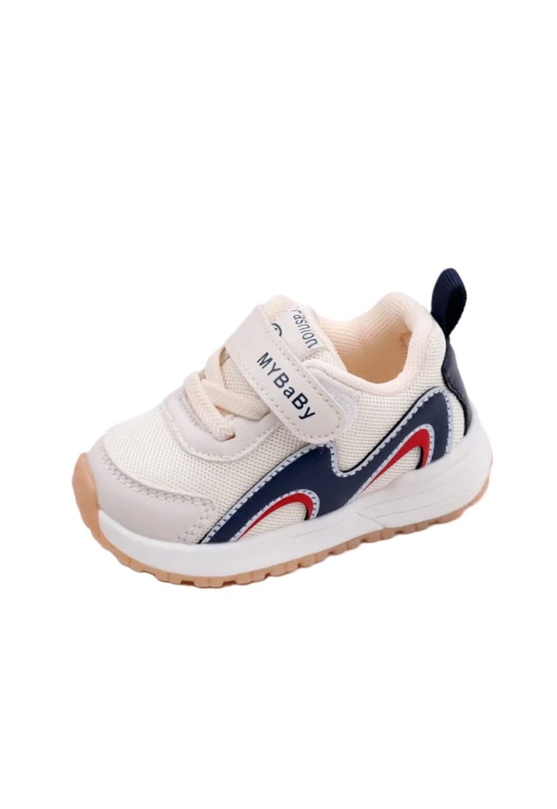 Pantofi Sport Model Valuri - Textil - Piele Ecologica - Baieti - Siret - Velcro - Multicolor