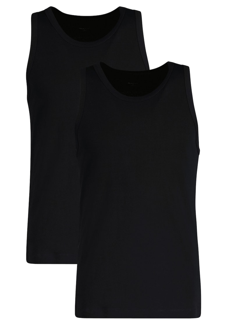 Set de top-uri cu decolteu rotund - 2 piese