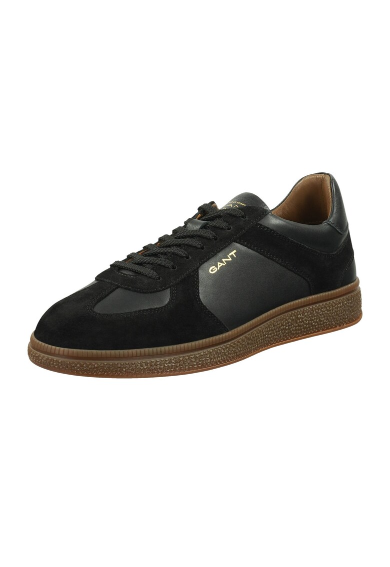 Pantofi sport de piele si piele intoarsa Cuzmo - Negru