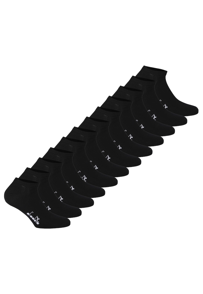 Diadora Set de sosete scurte unisex - 12 perechi - Negru