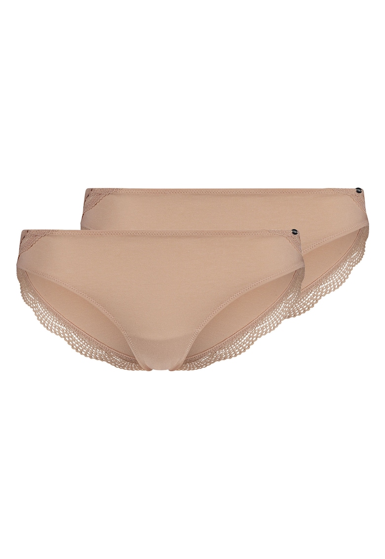 Set de chiloti cu garnituri de dantela - 2 perechi