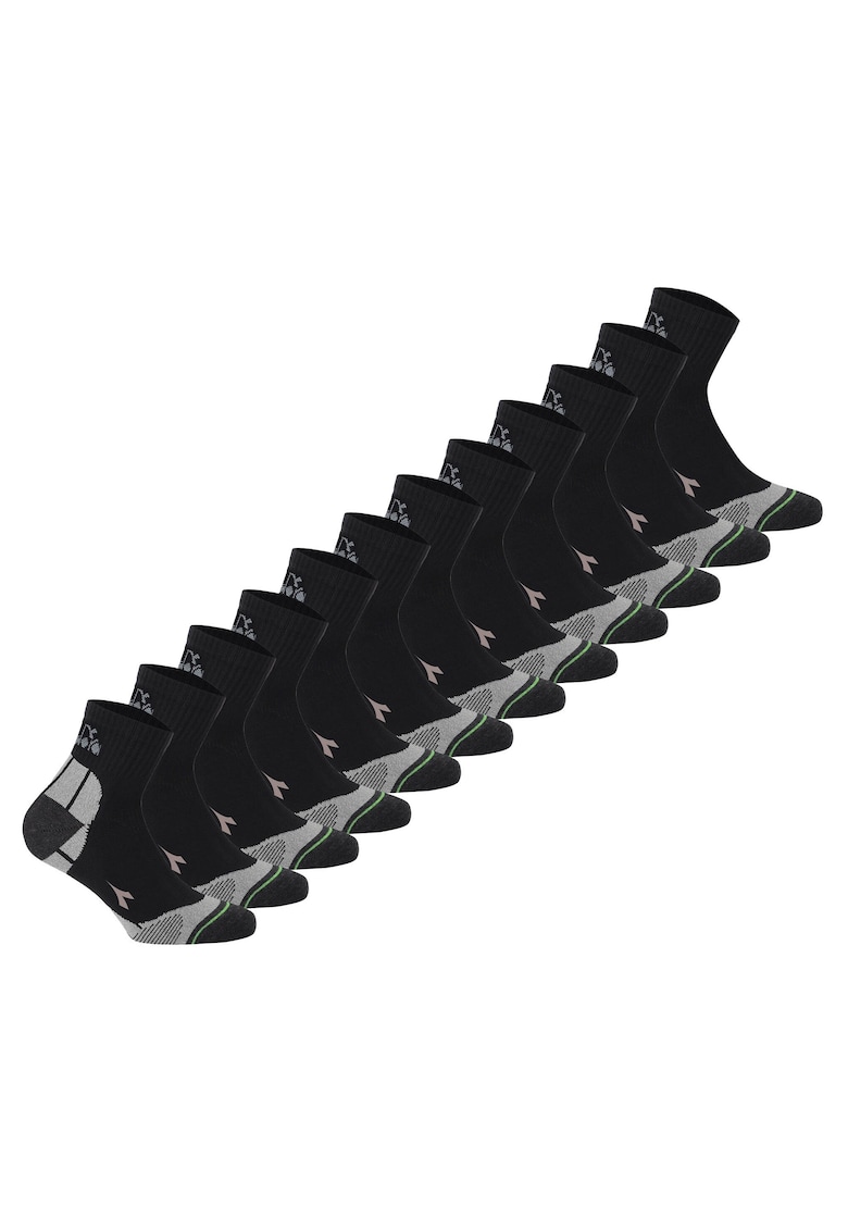 Set de sosete scurte unisex - 12 perechi - Negru