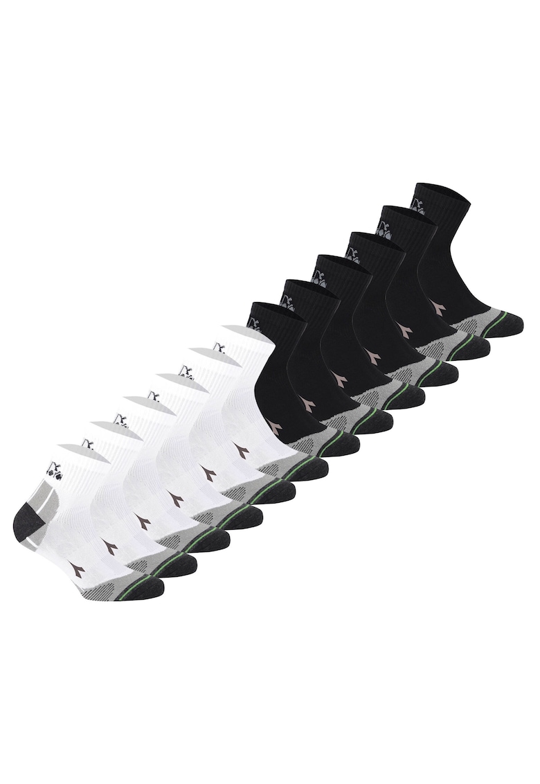 Set de sosete scurte unisex - 12 perechi - Alb/Negru