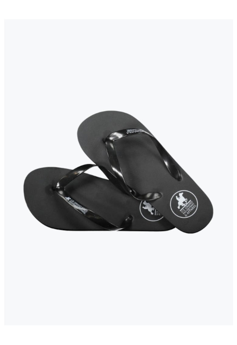 Slapi flip flop barbati cu logo - Negru