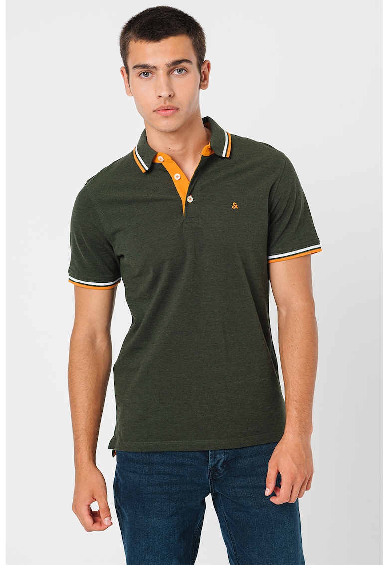 Tricou polo slim fit de bumbac organic Paulos