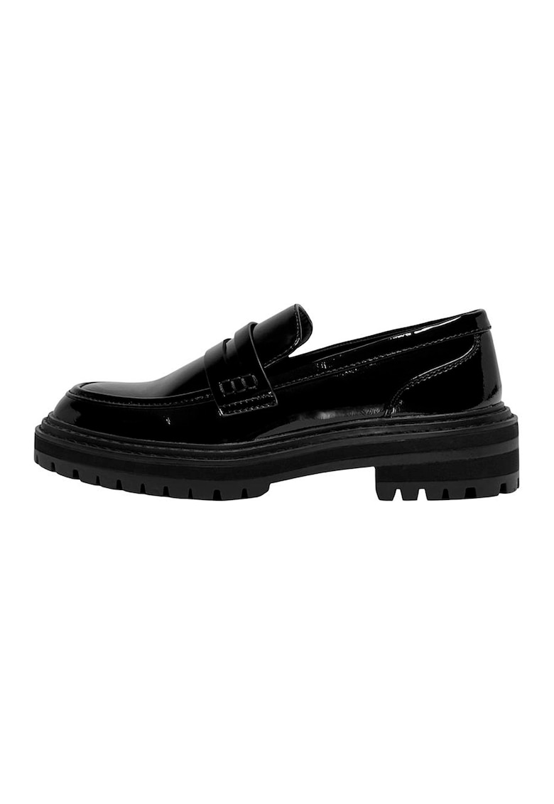 Pantofi loafer lacuiti cu varf rotund