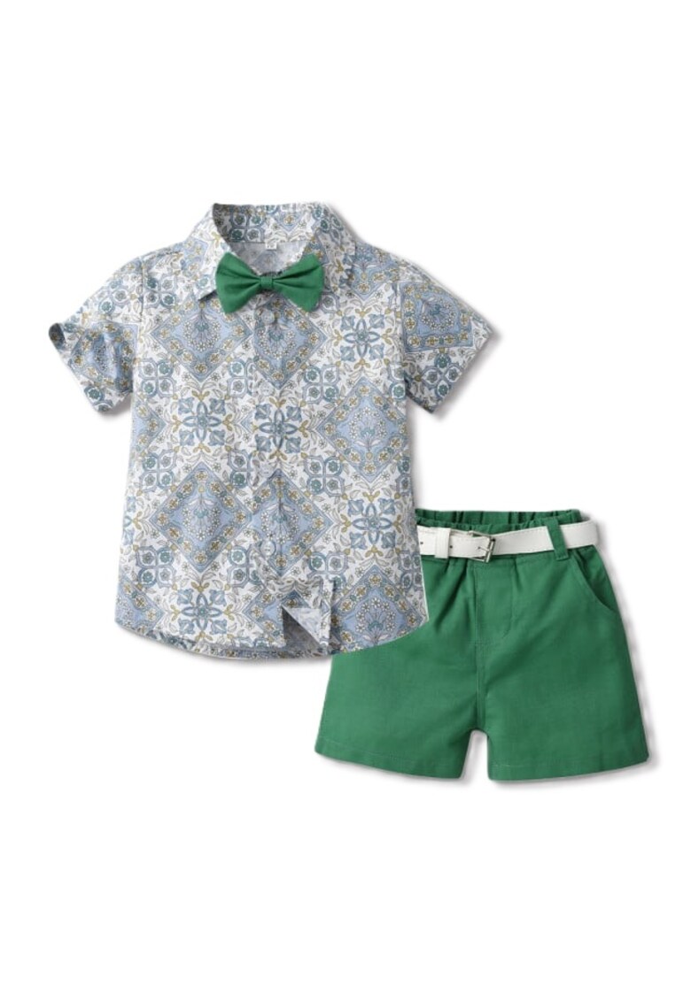 Compleu Model Green - Elegant - Baieti - Maneca scurta - Multicolor