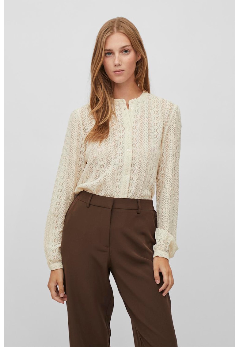 Camasa din dantela cu aspect semitransparent