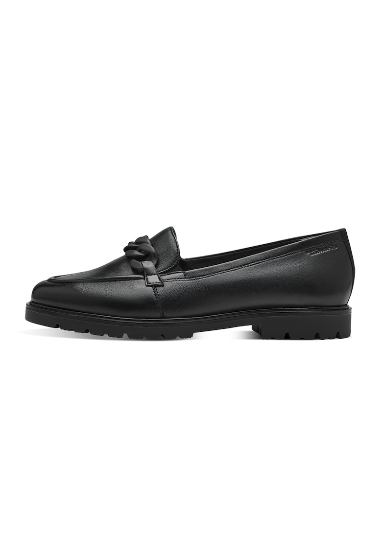 Pantofi loafer de piele cu detalii lant