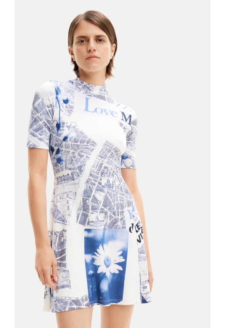 Rochie dama -  76756 - Albastru - Viscoza