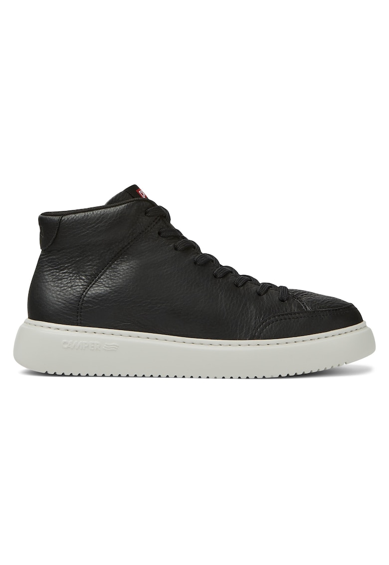 Pantofi sport high-top din piele Runner K21 1237 - Alb/Negru