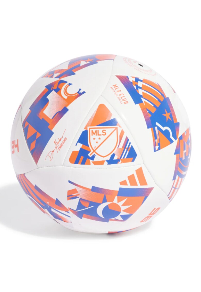 Minge fotbal Adidas MLS Club - marime 5 - alb/rosu