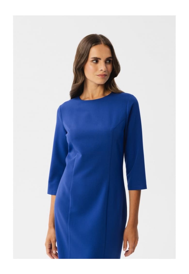 Rochie midi dama -  Lledwg - albastru de floarea de colt