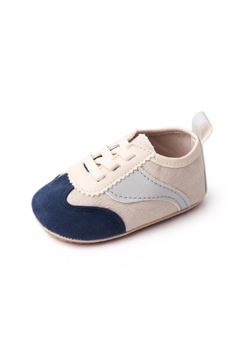 Pantofi Sport Model Sporty - Casual - Textil - Piele Ecologica - Baieti - Siret - Multicolor