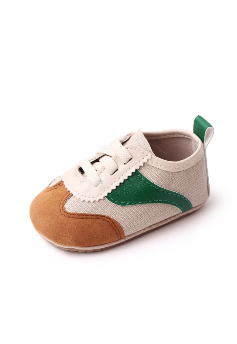 Pantofi Sport Model Sporty Boy - Casual - Textil - Piele Ecologica - Baieti - Siret - Multicolor