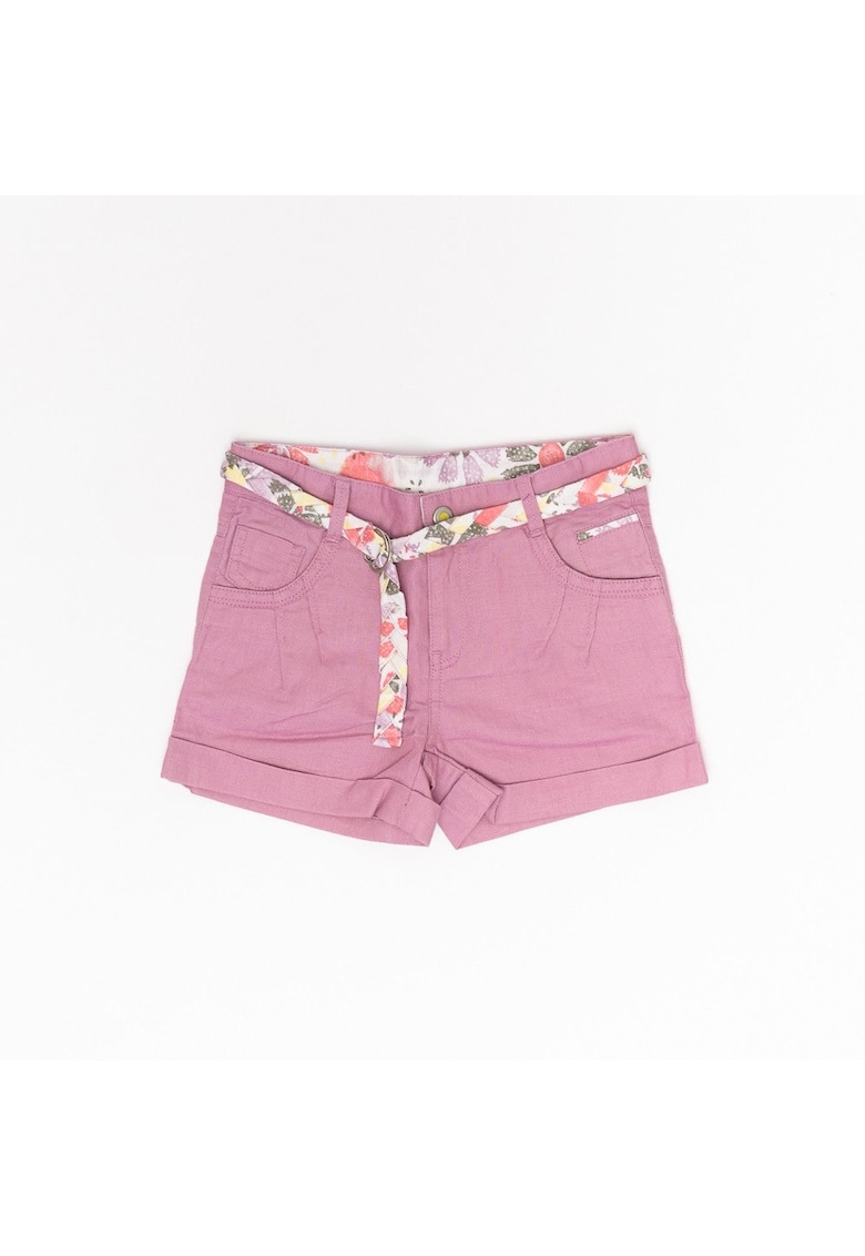 Pantaloni scurti fetite - cu curea - 35412-1 - Mov -