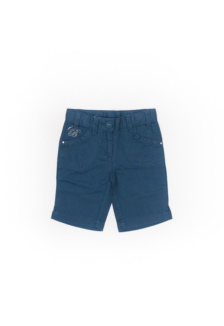 Pantaloni scurti - cu strasuri - 41412-2 - Bleumarin - Alb