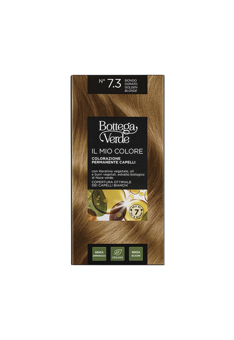 Vopsea de par cu uleiuri naturale si keratina vegetala - blond natural deschis - Il Mio Colore - 7.3