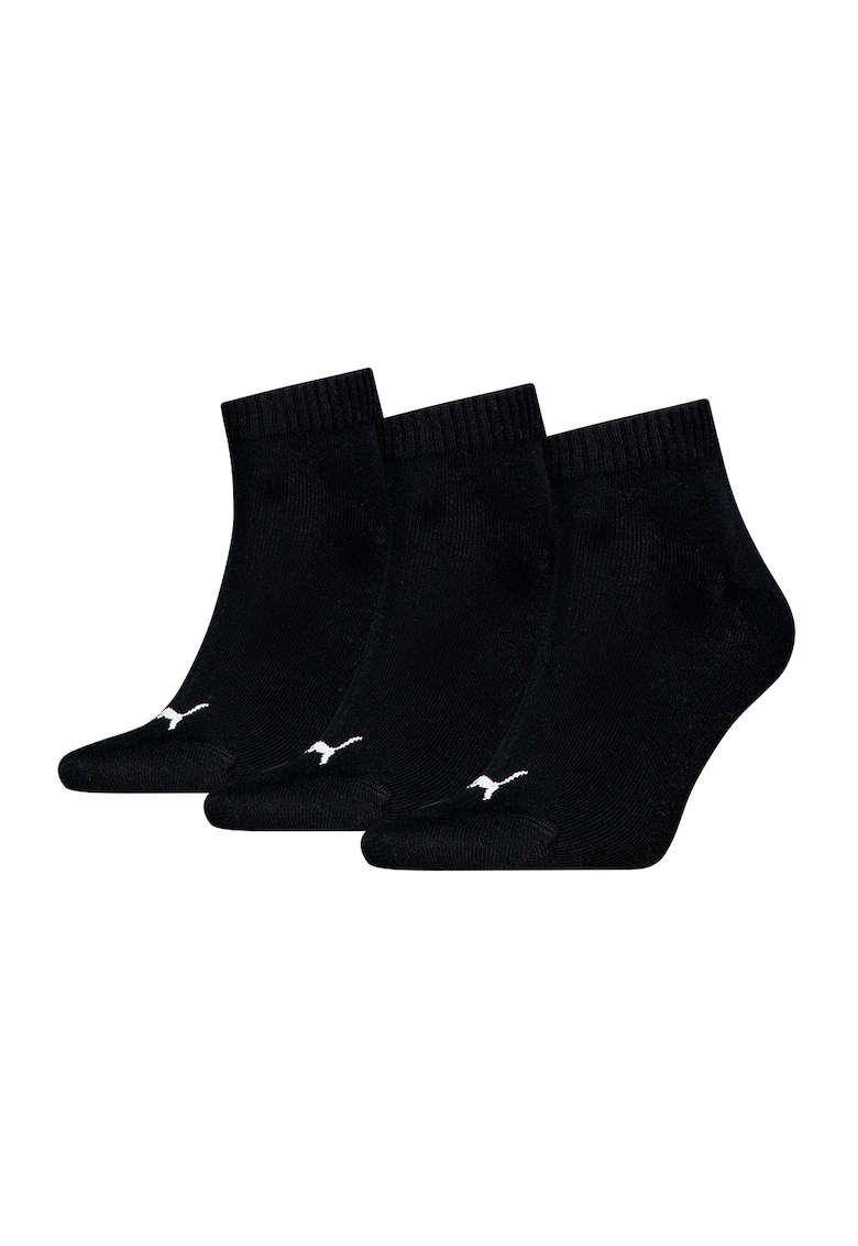 Set de sosete scurte unisex cu detalii logo - 3 perechi Set de sosete scurte unisex cu detalii logo - 3 perechi