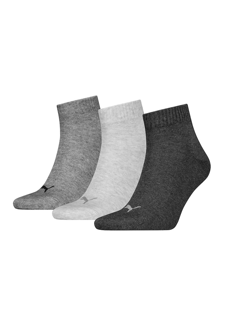 Set de sosete scurte unisex cu detalii logo - 3 perechi