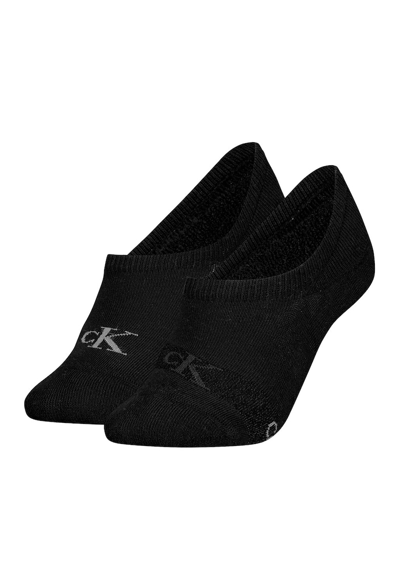 Set de sosete foarte scurte cu imprimeu logo - 2 perechi Set de sosete foarte scurte cu imprimeu logo - 2 perechi