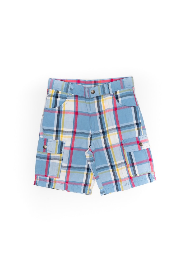 Pantaloni scurti din bumbac - in carouri - baieti - 43342 - Albastru -