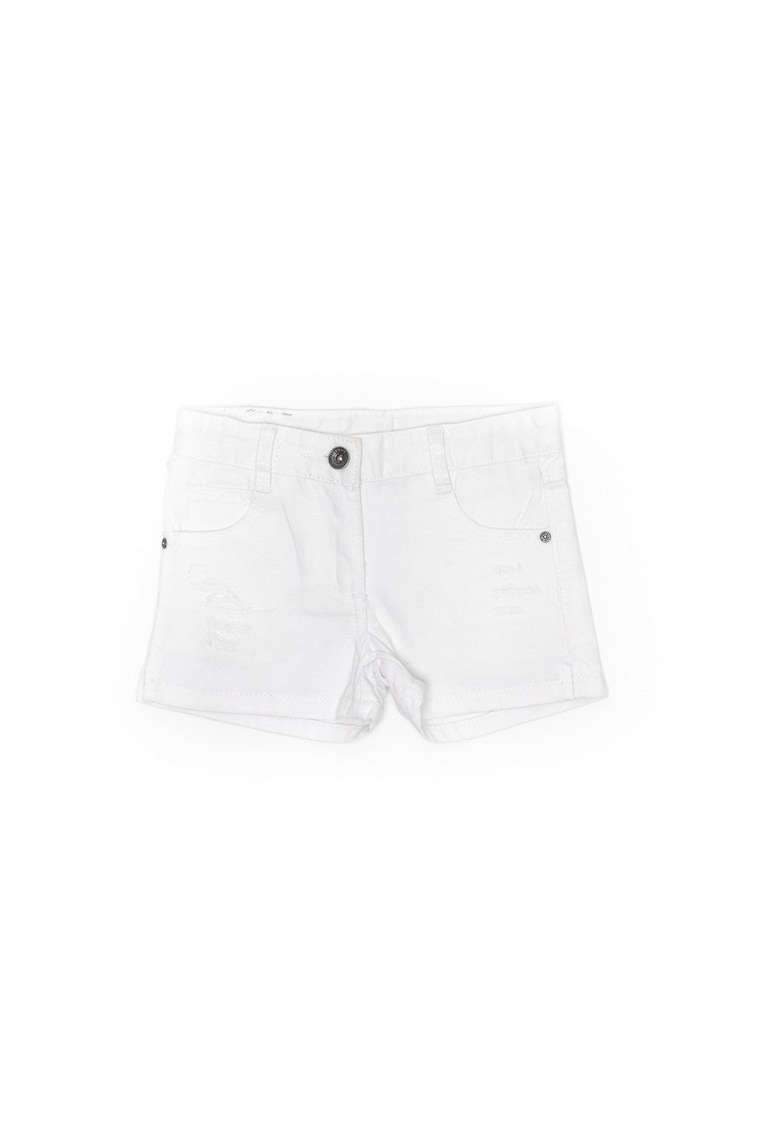 Pantaloni scurti de blugi - fetite - 12432 - Alb -