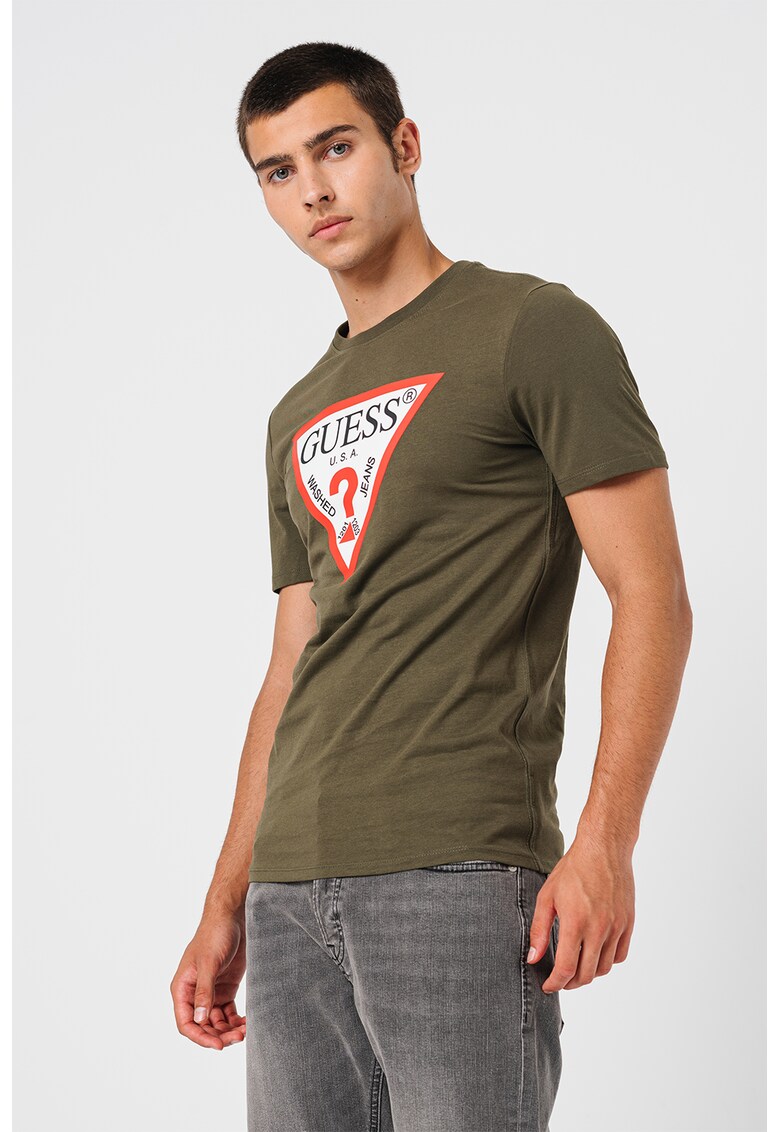 Tricou slim fit cu logo