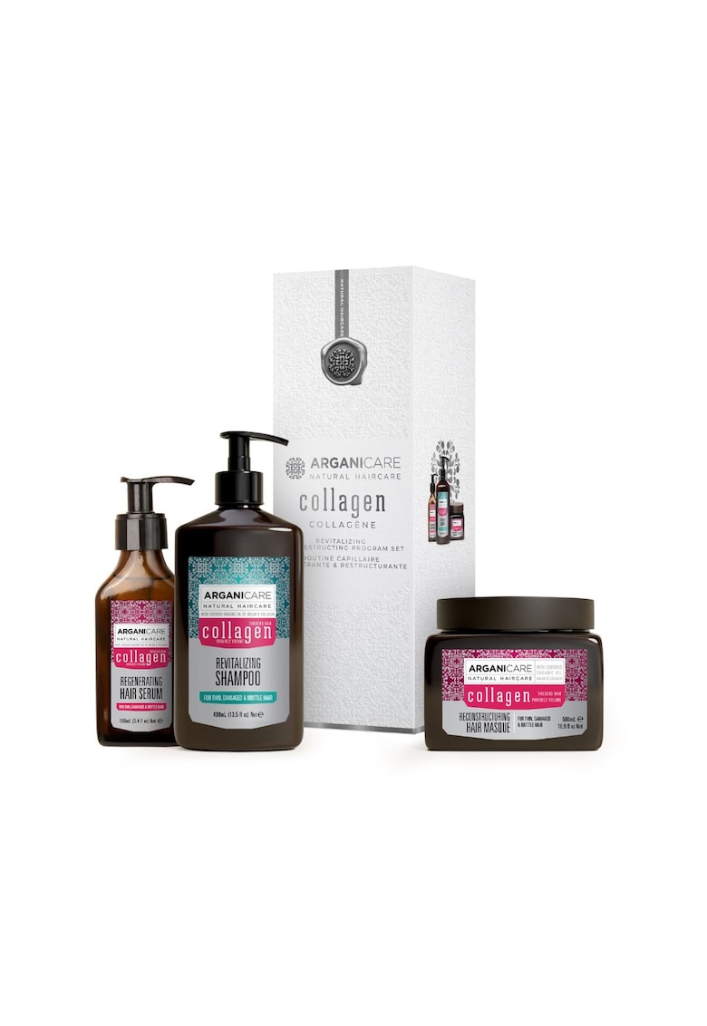 Set trio cu Colagen - pentru revitalizarea si restructurarea parului - 1000 ml