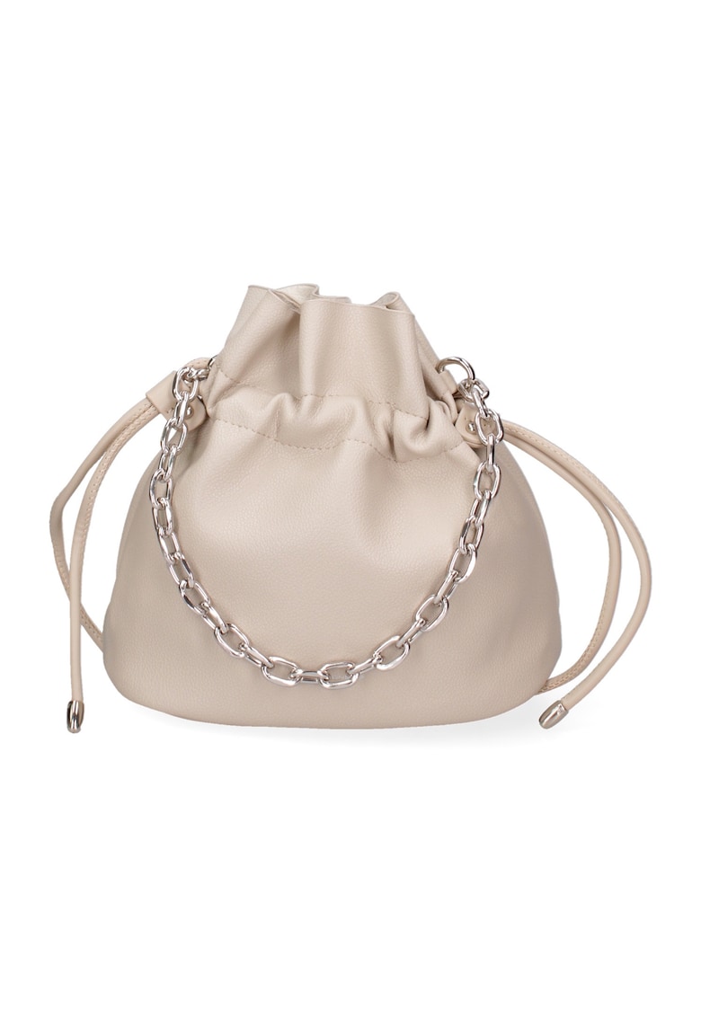 Geanta bucket de piele ecologica cu bareta lant Geanta bucket de piele ecologica cu bareta lant