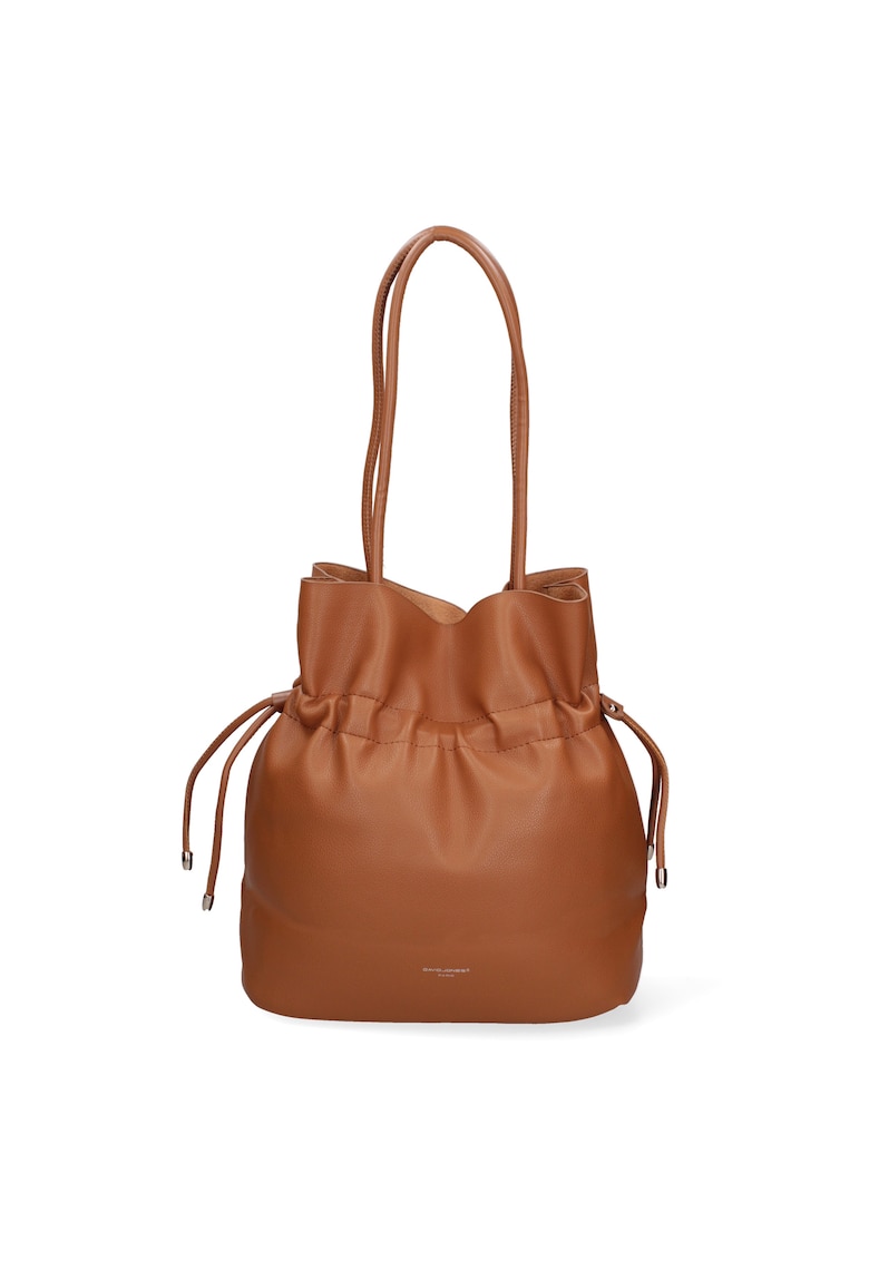 Geanta bucket de piele ecologica cu snururi