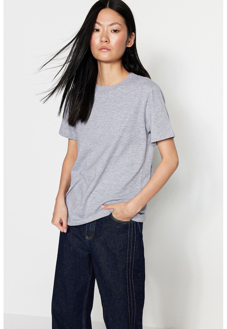 Tricou dama 114867-7871 - Bumbac - Gri
