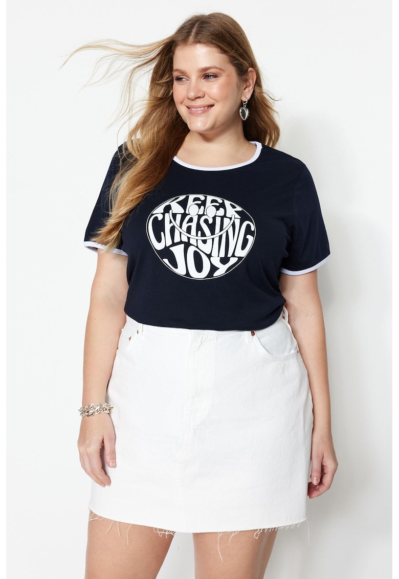 Tricou dama 117195-7871 - Bumbac - Albastru