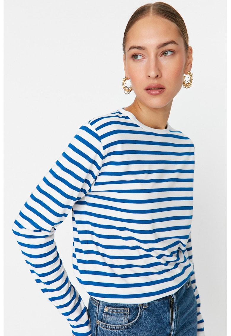 Tricou dama 111415-7871 - Poliester/Bumbac - Albastru