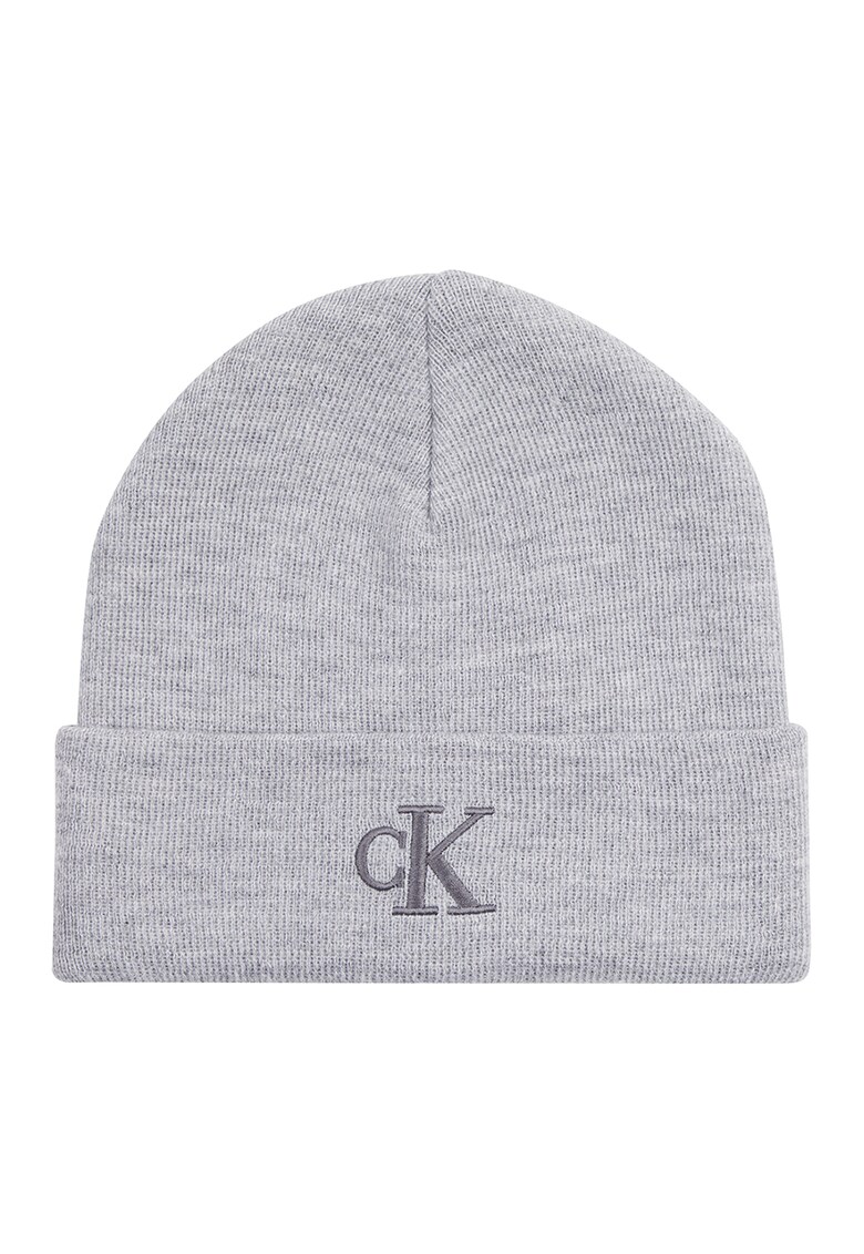 Caciula tricotata fin cu logo brodat