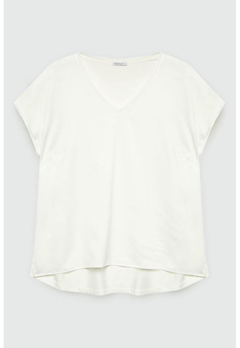 Bluza cu maneci scurte si decolteu in V