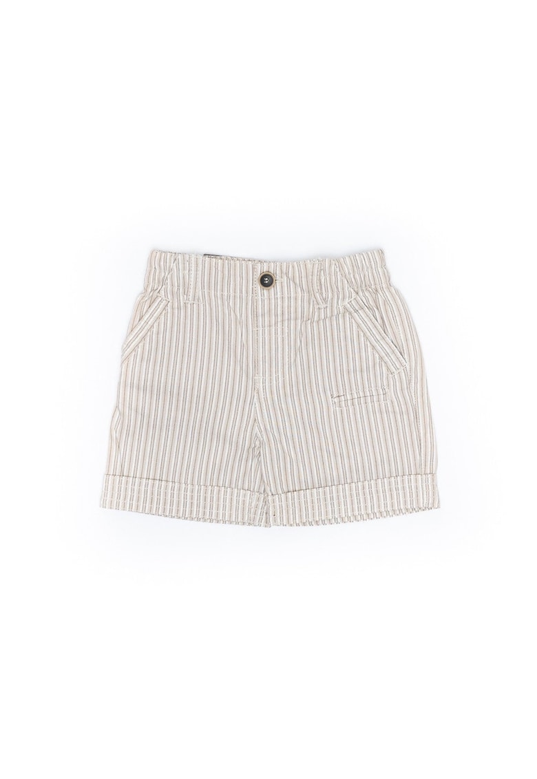 Pantaloni scurti bebelusi - cu dungi - 50132 - Crem -