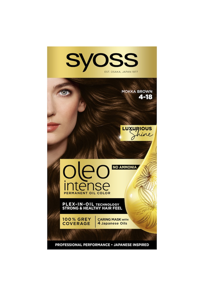 Vopsea de par permanenta fara amoniac Color Oleo Intense 115 ml - 4-18