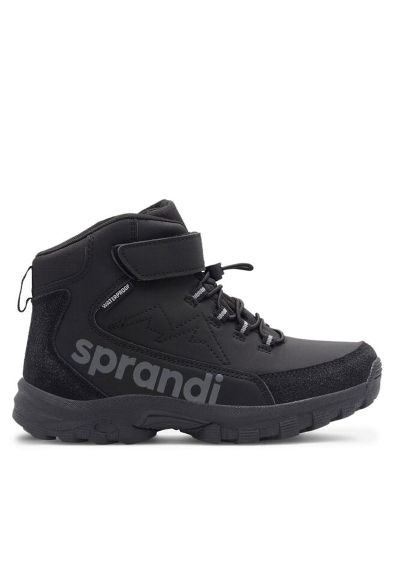 Sprandi Ghete copii - 80664 - Piele ecologica - Negru