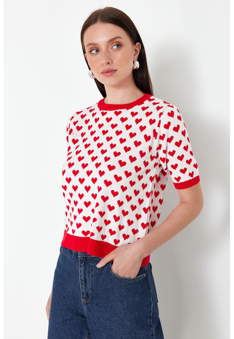 Pulover dama 121775-7871 - Acril - XL INTL - Rosu